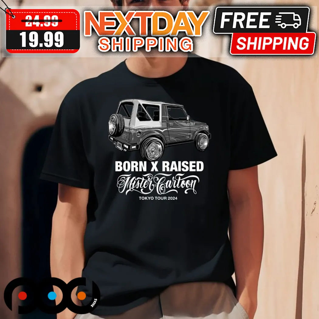 Born X Raised Mister Cartoon Tokyo Tour 2024 Shirt