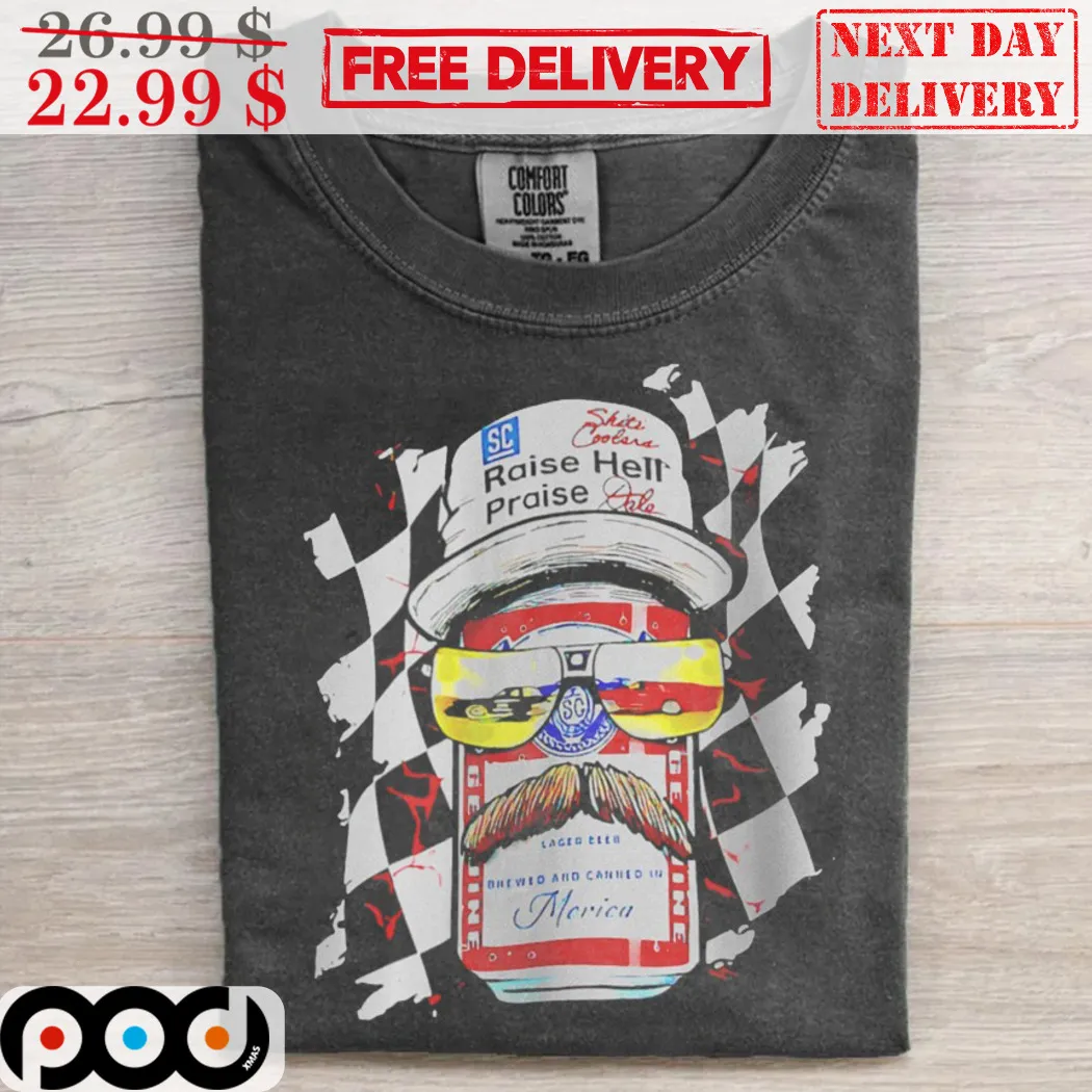 Beer Man Racer Raise Hell Praise Vintage Shirt