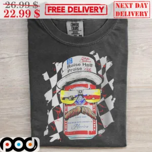 Beer Man Racer Raise Hell Praise Vintage Shirt