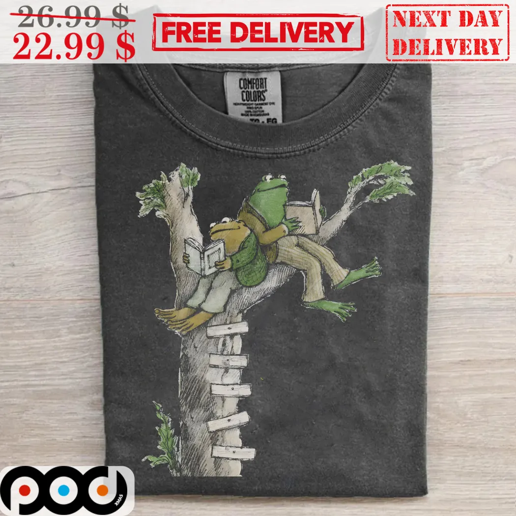 Frog And Toad Reading The Tree Vintage Shirt
