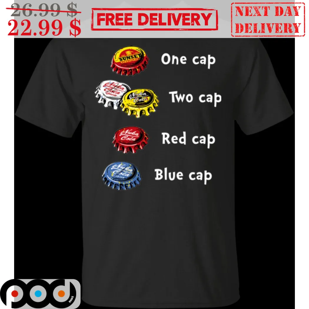 One Cap Two Cap Red Cap Blue Cap Shirt