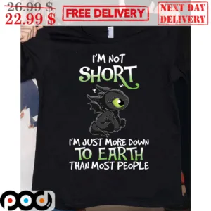 Stitch I'm Not Short I'm Just More Down To Earth Than Most People Shirt