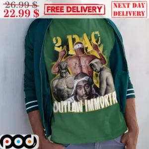 2Pac Outlaw Immortalz Legend Never Die Rapper Hiphop Shirt