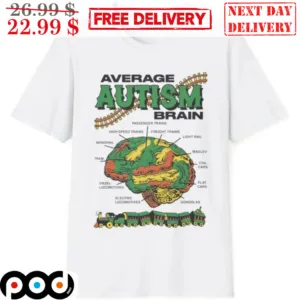 Average Autism Brain Train 2024 Shirt