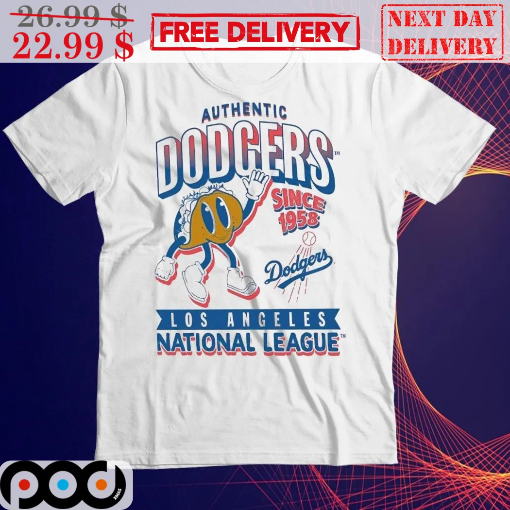 Tacos Authentic Dodgers Since 1958 Los Angeles National League Shirt