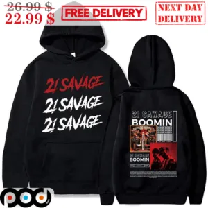 21 Savage 21 Sawage Boomin Hiphop World Tour 2024 Shirt