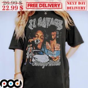 21 Savage American Dream World Tour 2024 Hiphop Vintage Shirt