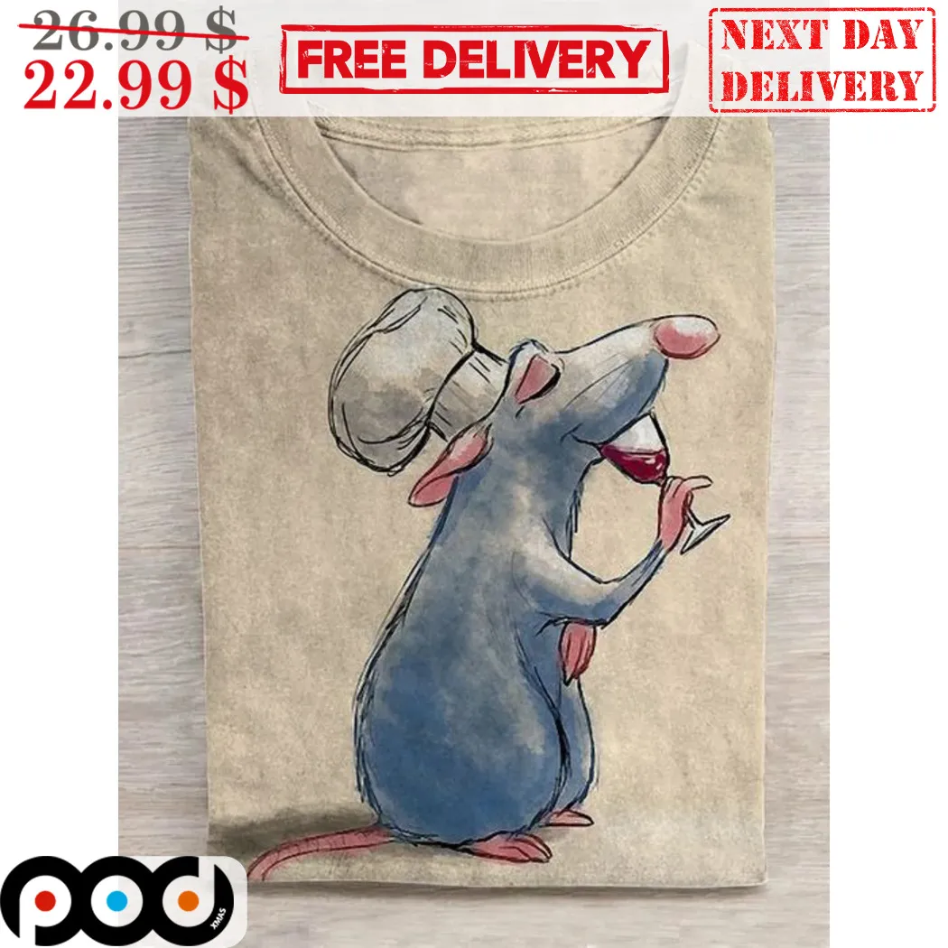Remy Drinking Wine Ratatouille Shirt