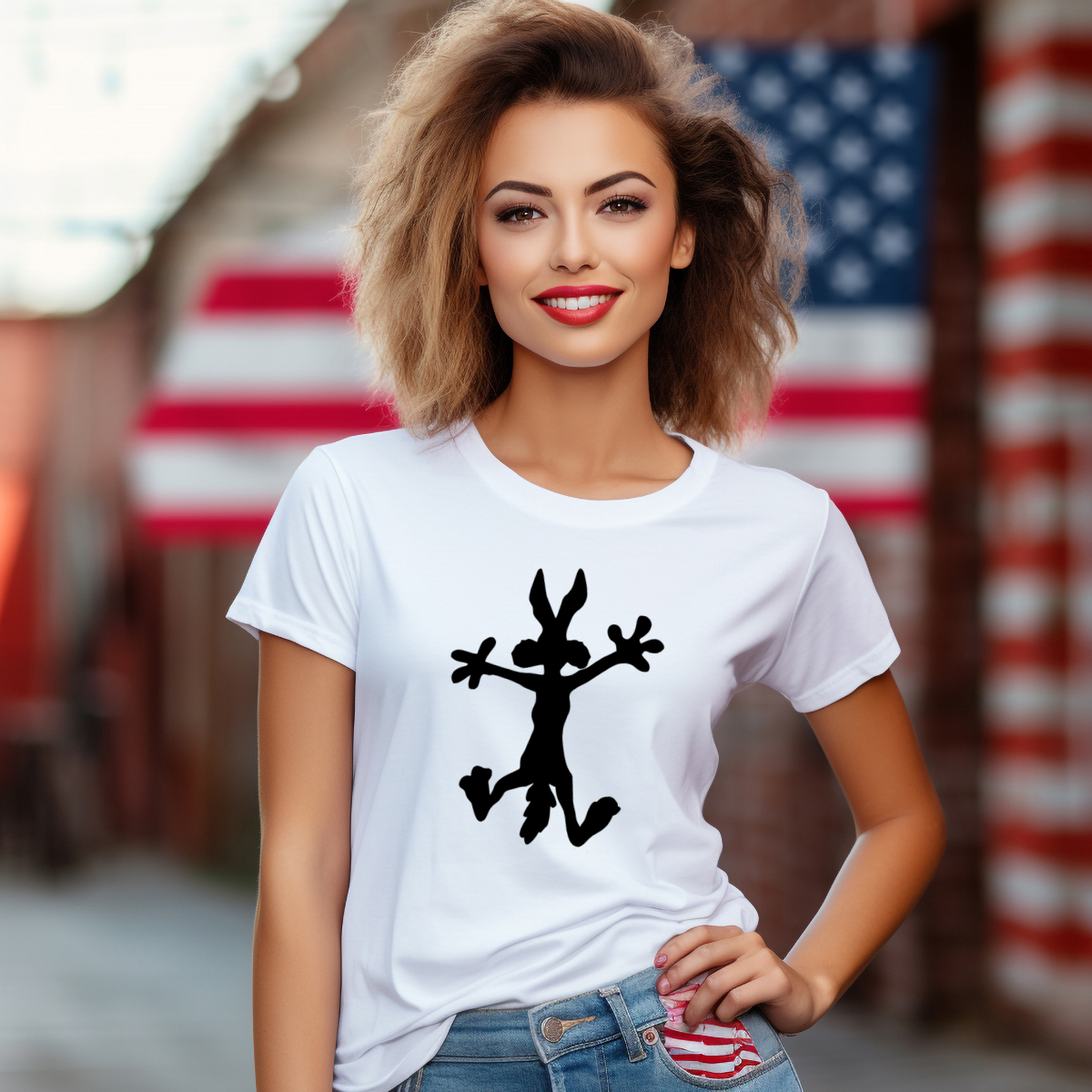 Wile E. Coyote Cartoon Shadow Looney Tunes Shirt