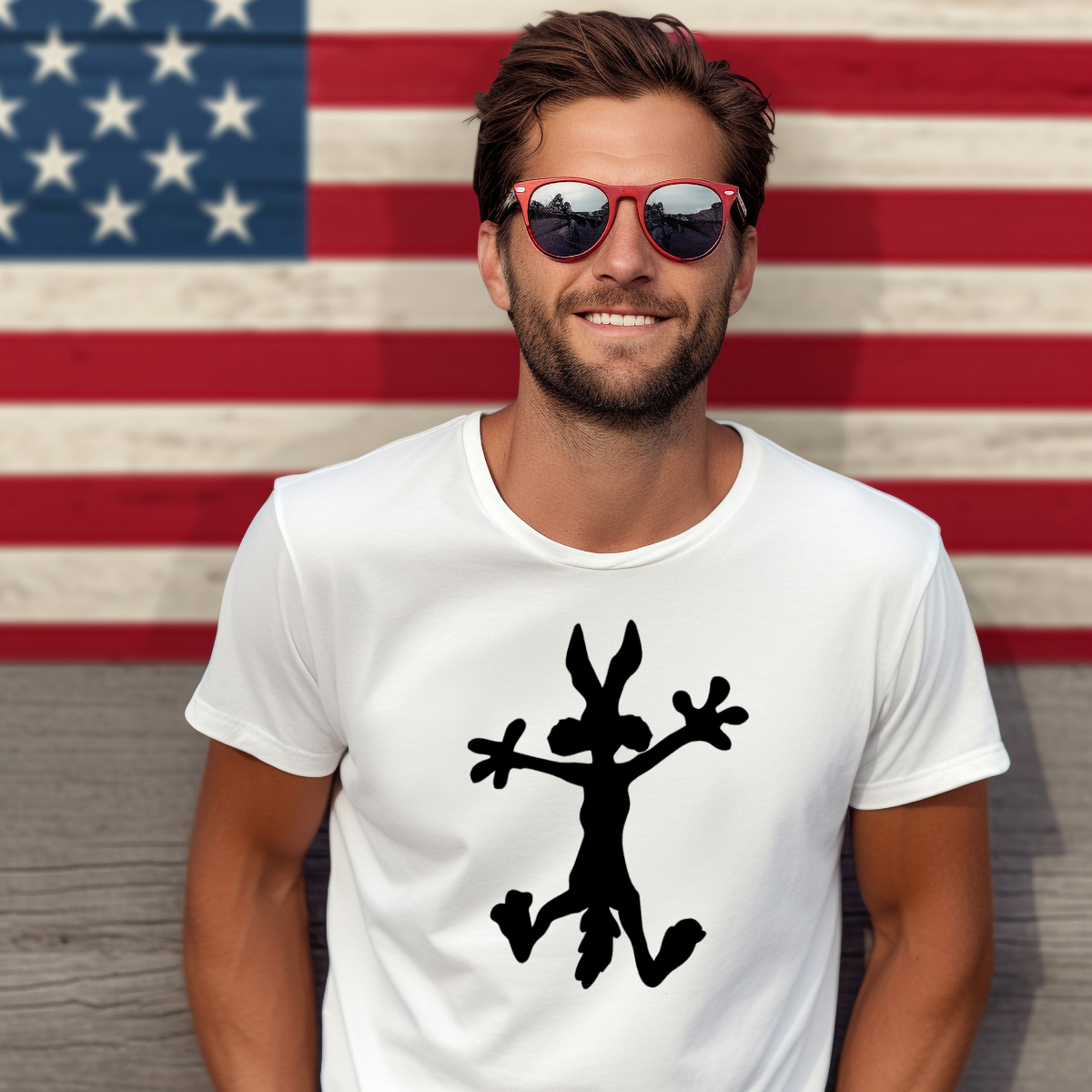 Wile E. Coyote Cartoon Shadow Looney Tunes Shirt