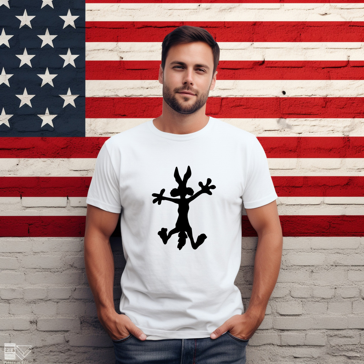 Wile E. Coyote Cartoon Shadow Looney Tunes Shirt