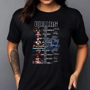Dallas Mavericks Team Players Signature Basketball 2024 Shirt
