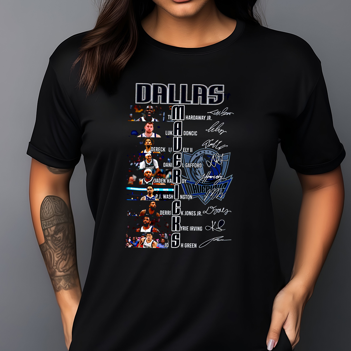 Dallas Mavericks Team Players Signature Basketball 2024 Shirt