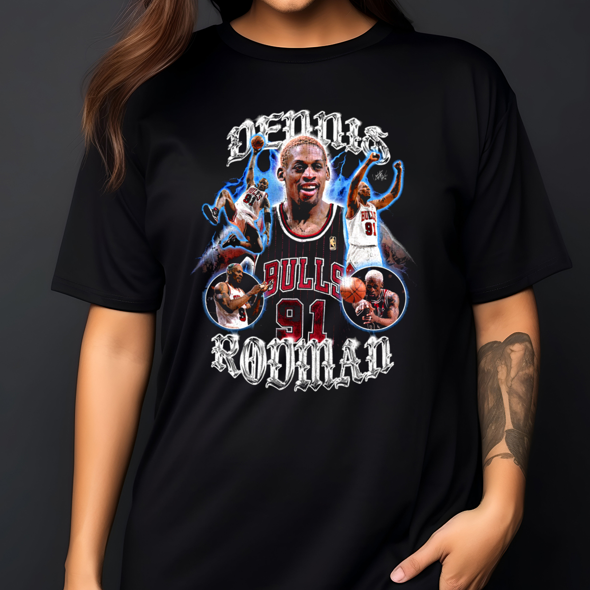 Dennis Rodman Chicago Bulls Bootleg NBA Singature Vintage 2024 Shirt