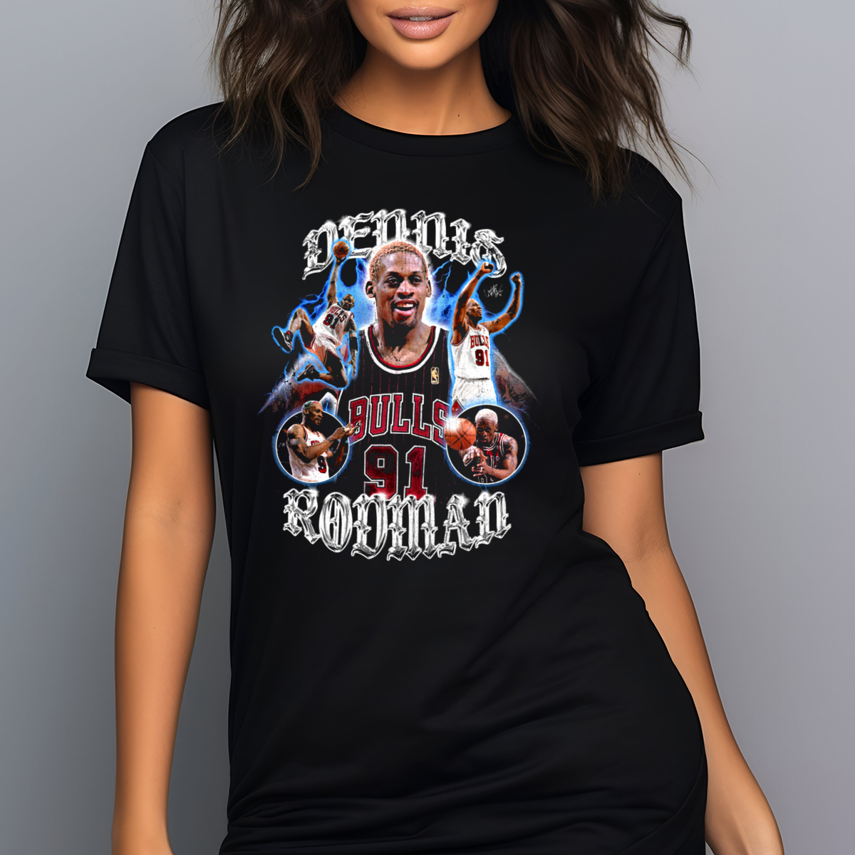 Dennis Rodman Chicago Bulls Bootleg NBA Singature Vintage 2024 Shirt