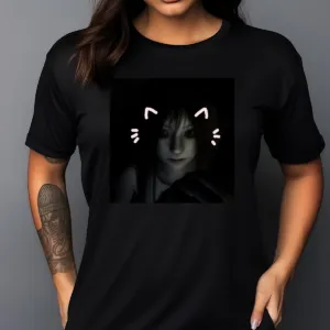 Ghost Girl Meow Cute Halloween 2024 Shirt