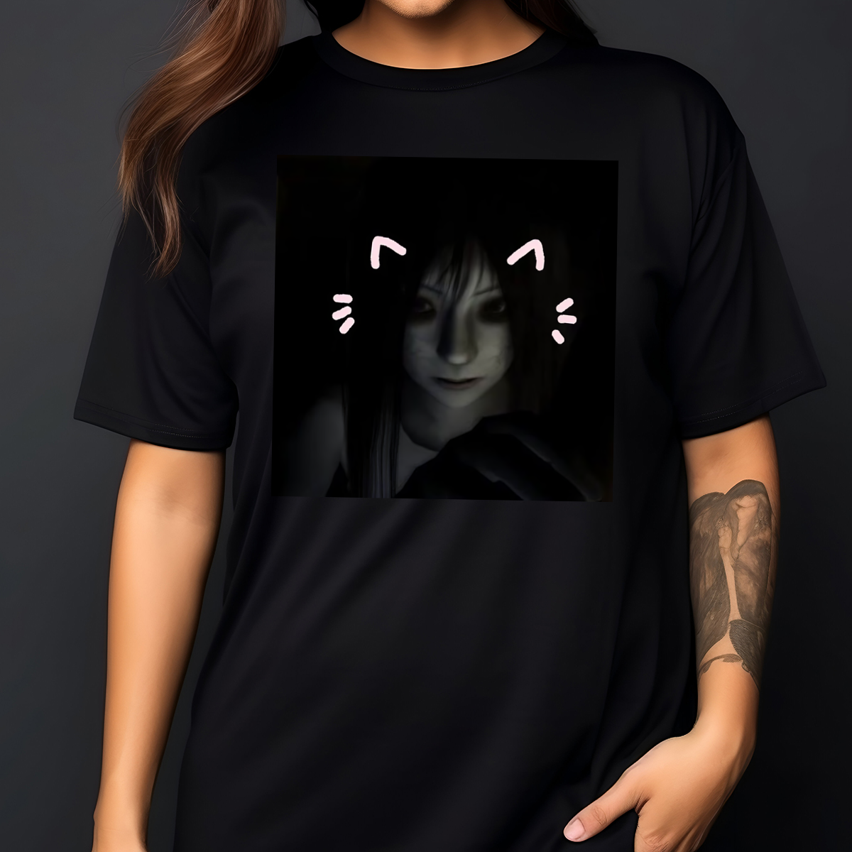Ghost Girl Meow Cute Halloween 2024 Shirt