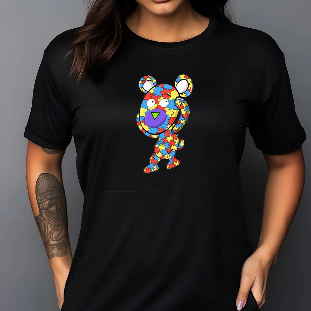 Autism Puzzle Piece Teddy Bear Cute Shirt