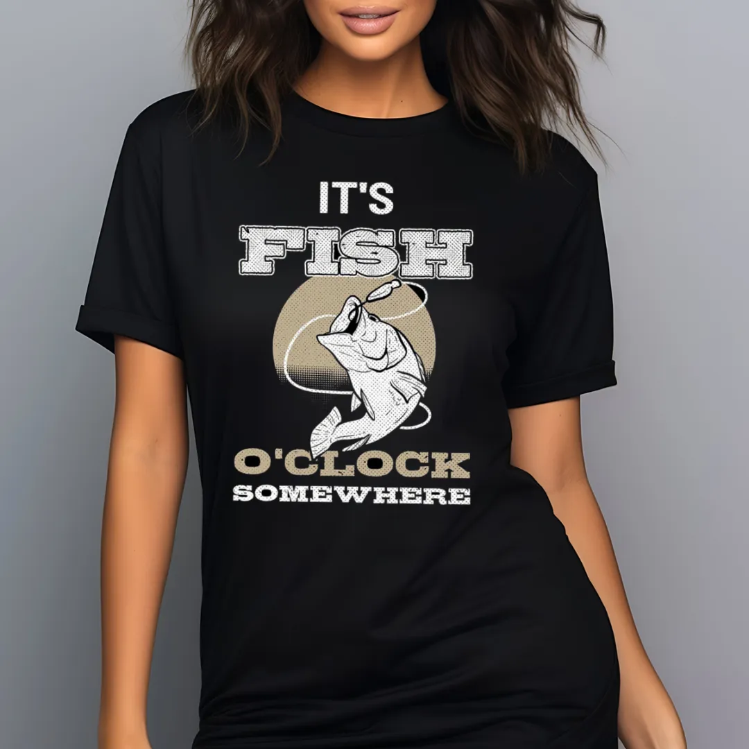 Fishing It Is Fish O'clock Somewhere Vintage Shirt