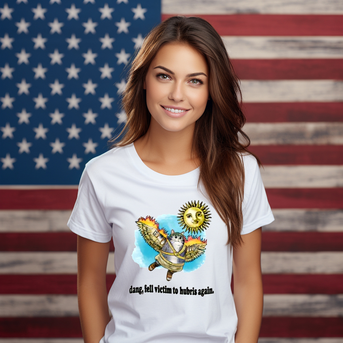 Cat Wings Sun Dang Fell Victim To Hubris Again Shirt