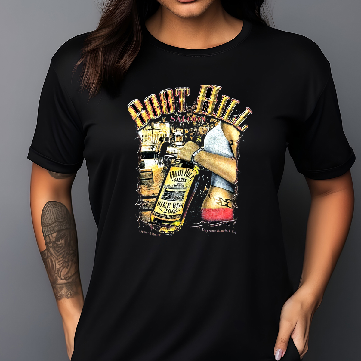 Boot Hill Saloon Bike Week 2004 Vintage Shirt