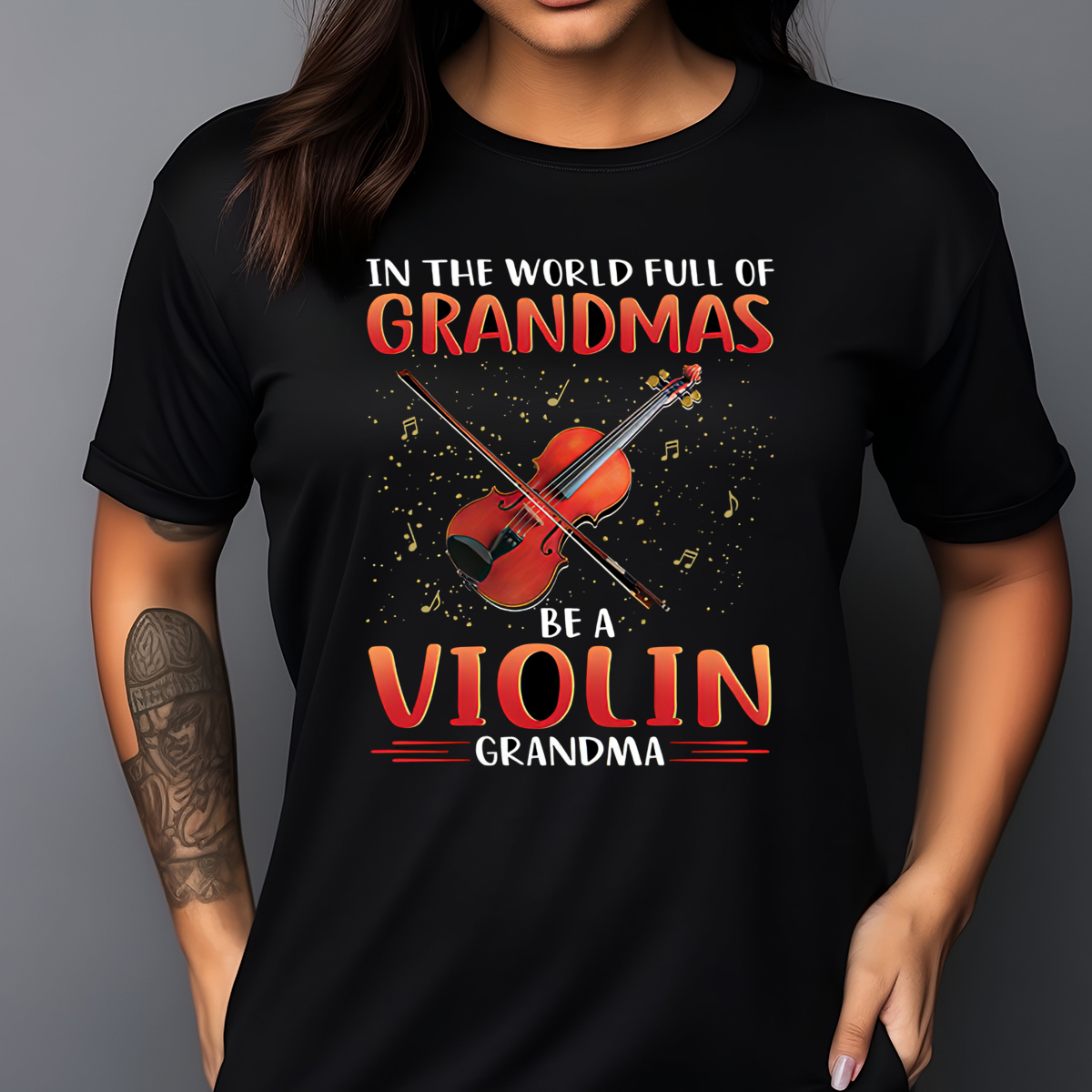 In The World Full Of Grandmas Be A Violin Grandma Retro Shirt