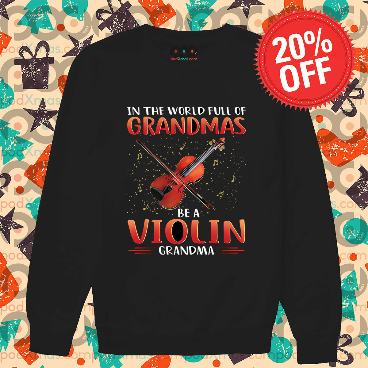 In The World Full Of Grandmas Be A Violin Grandma Retro Shirt