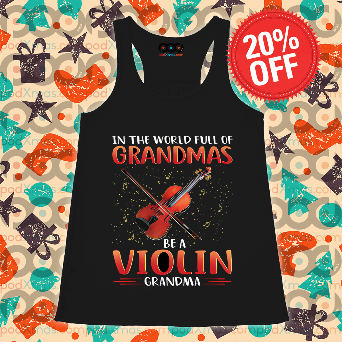 In The World Full Of Grandmas Be A Violin Grandma Retro Shirt