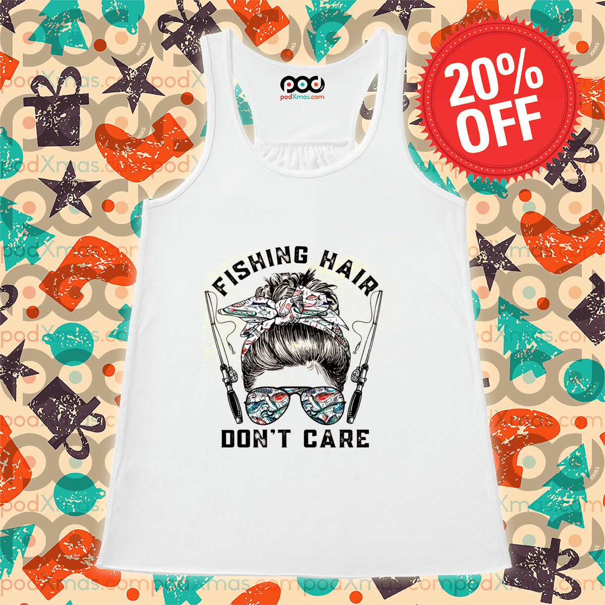 Messy Bun Hair Girl Fishing Hair Do Not Care Vintage Shirt