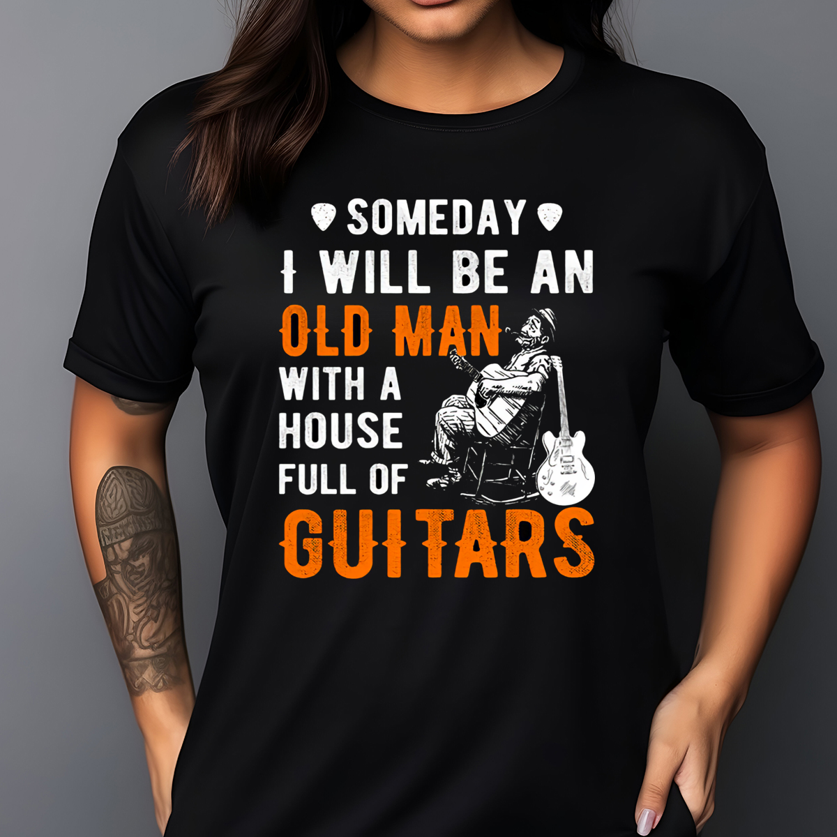 Someday I Will Be An Old Man With A House Full Of Guitars Vintage Shirt