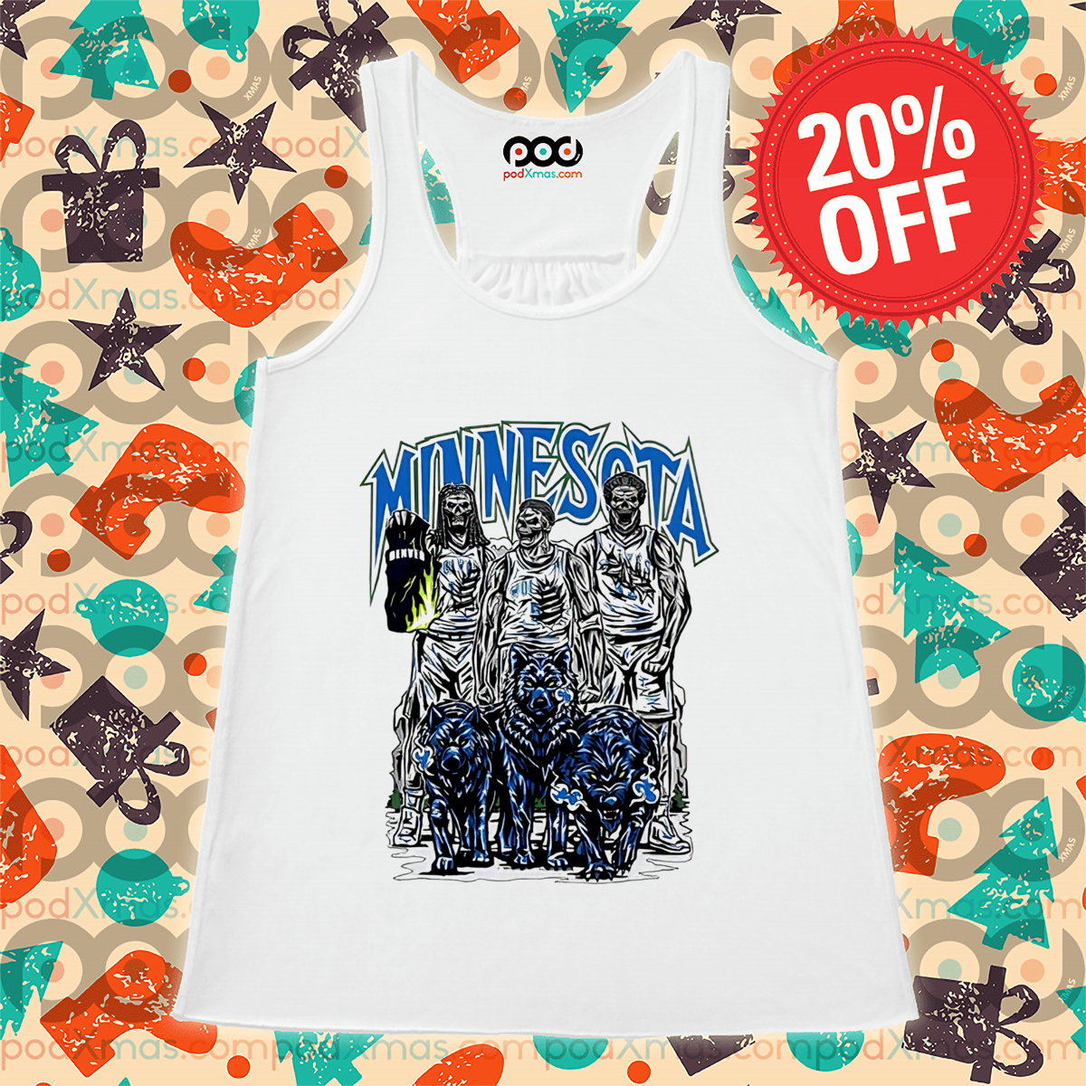 Skeletons Wolves Minnesota Timberwolves Shirt