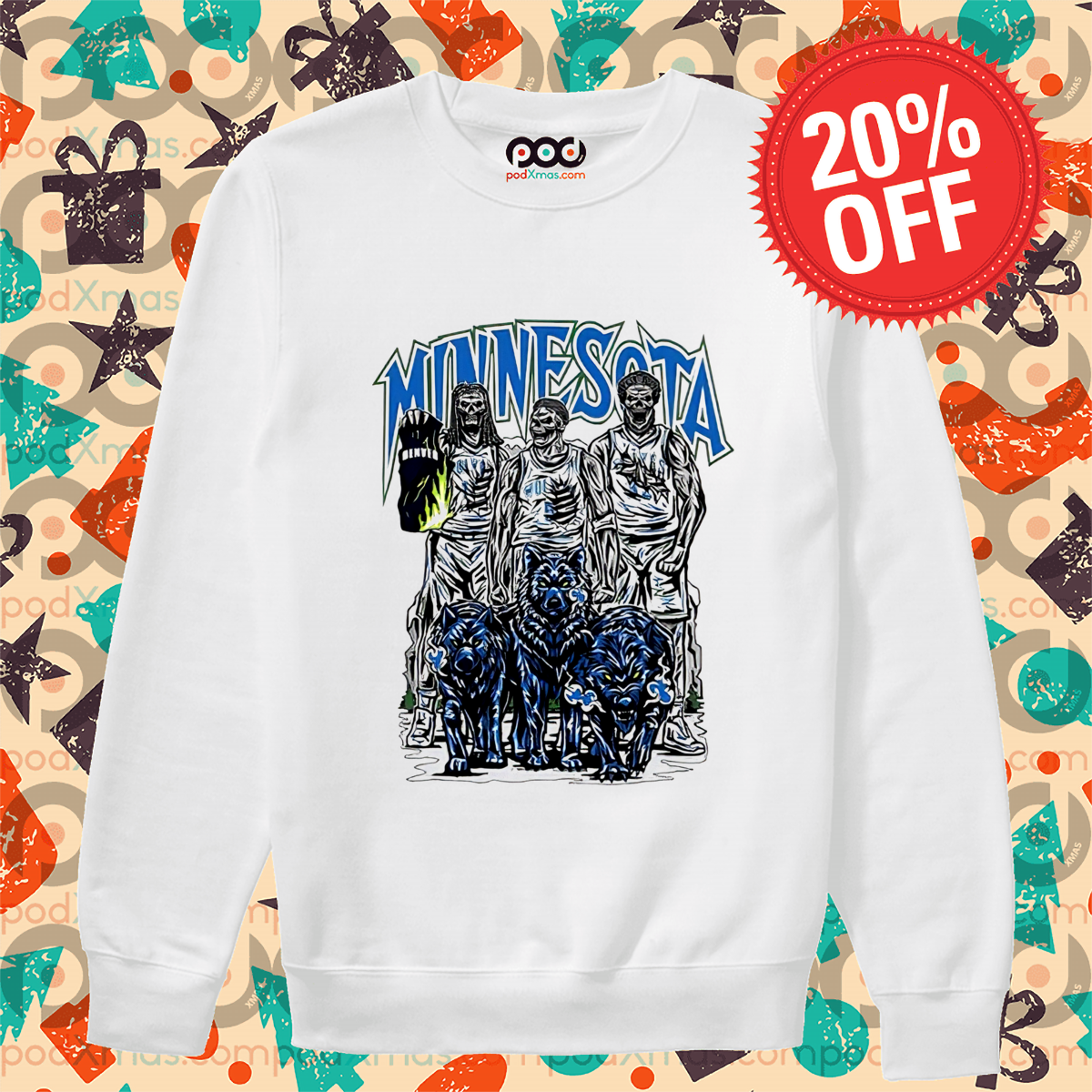 Skeletons Wolves Minnesota Timberwolves Shirt