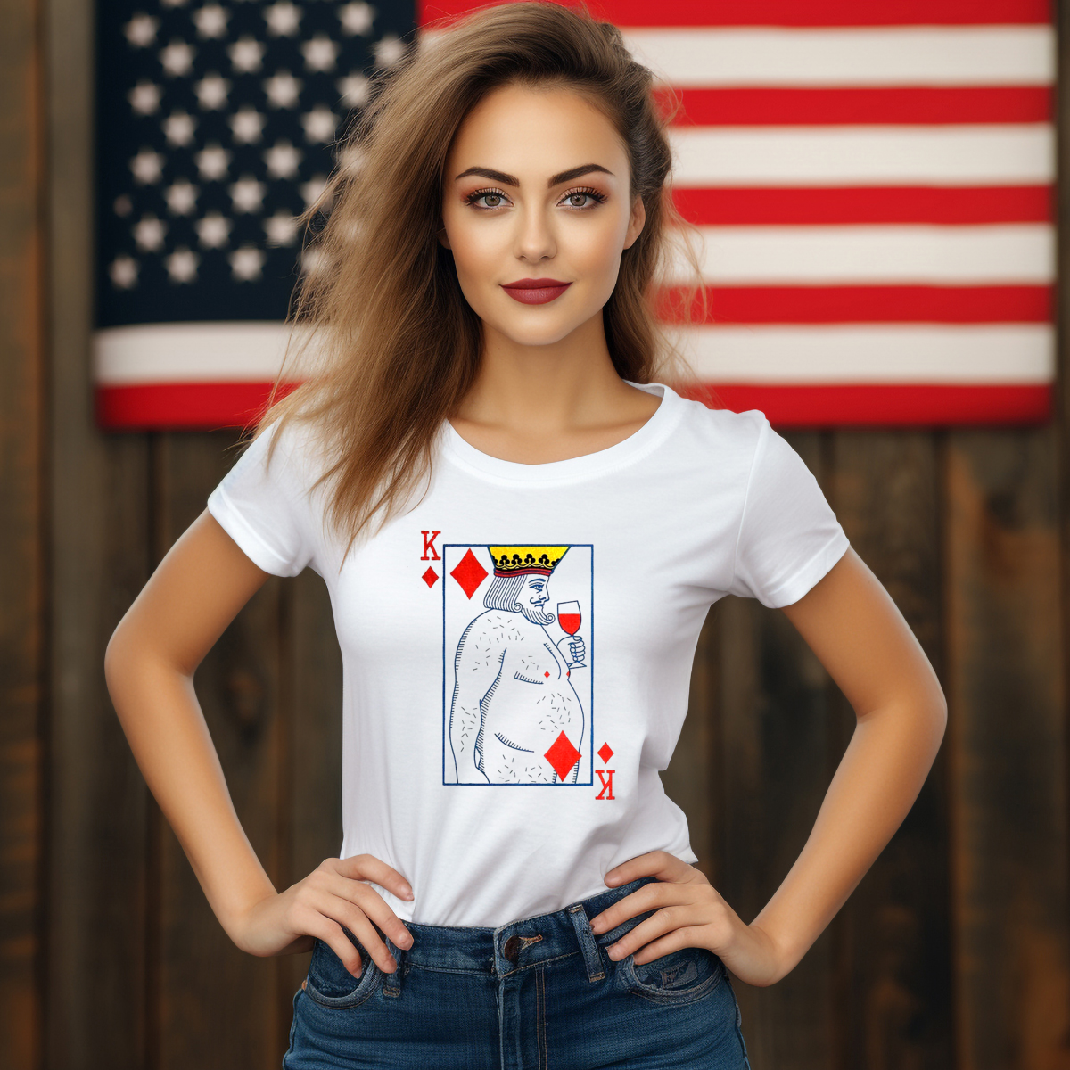 King Card Fat Drink Beer Shirt