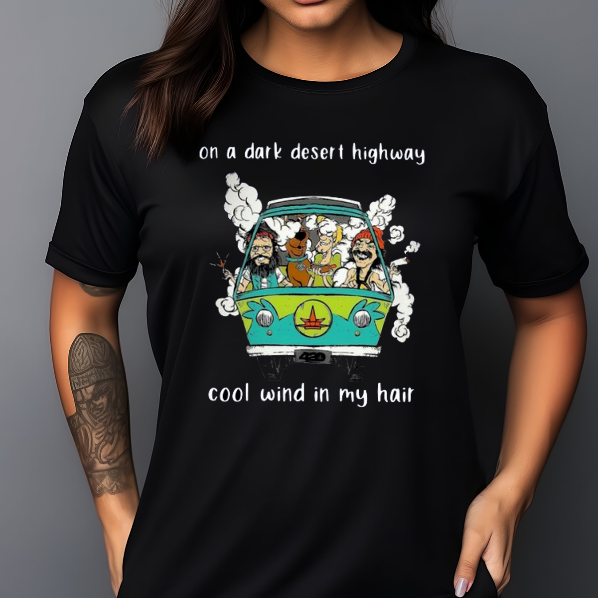 Scooby-Doo Bus On A Dark Desert Highway Cool Wind In My Hair Shirt
