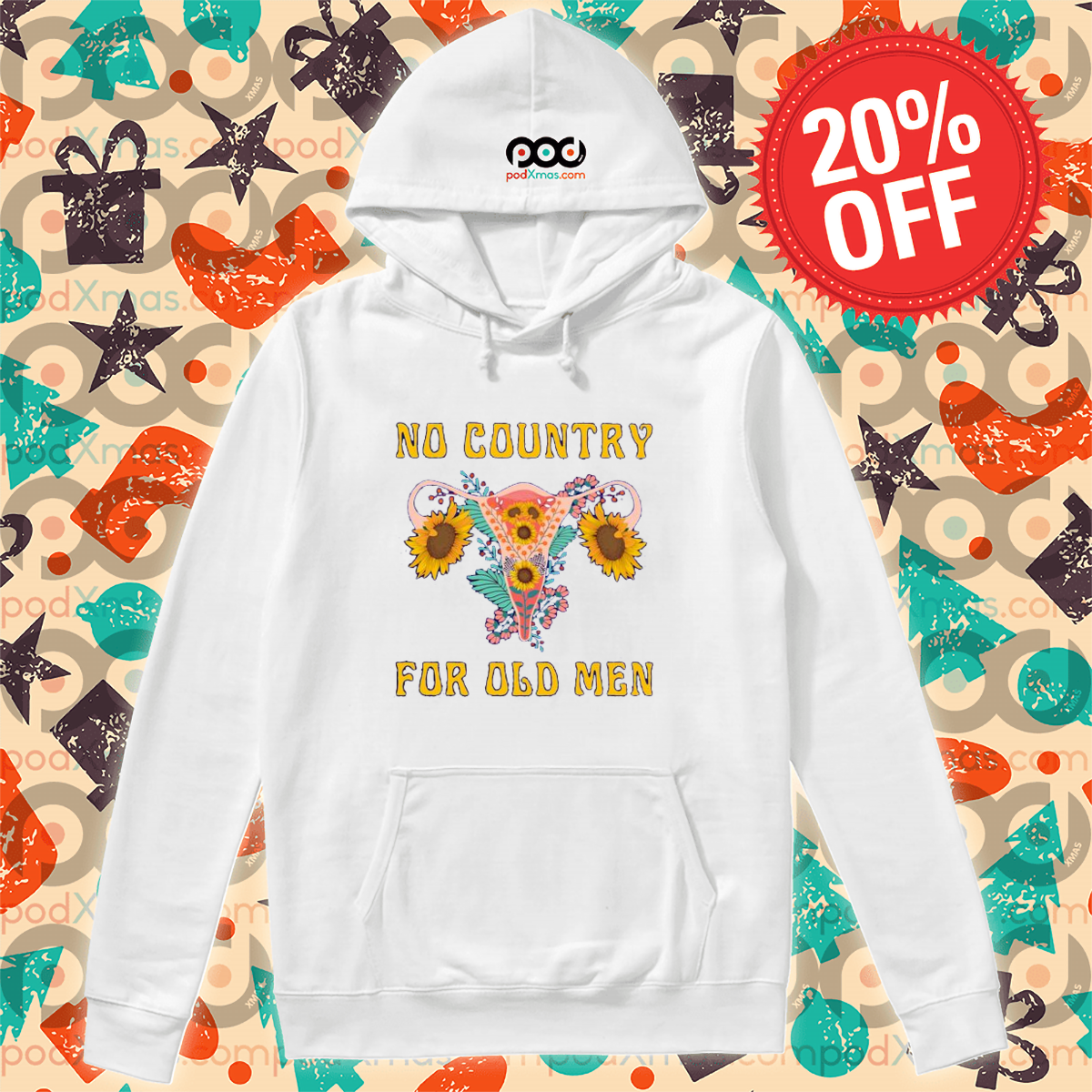 Uterine Cancer Awareness Sunflower No Country For Old Men Shirt