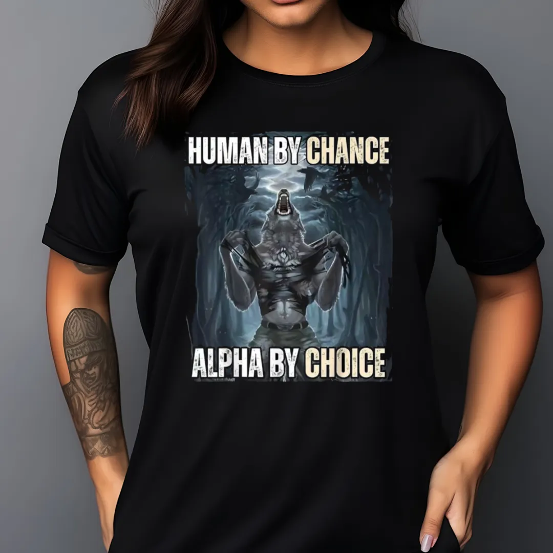 Wolf Ripping Off Shirt Human By Chance Alpha By Choice Vintage Shirt