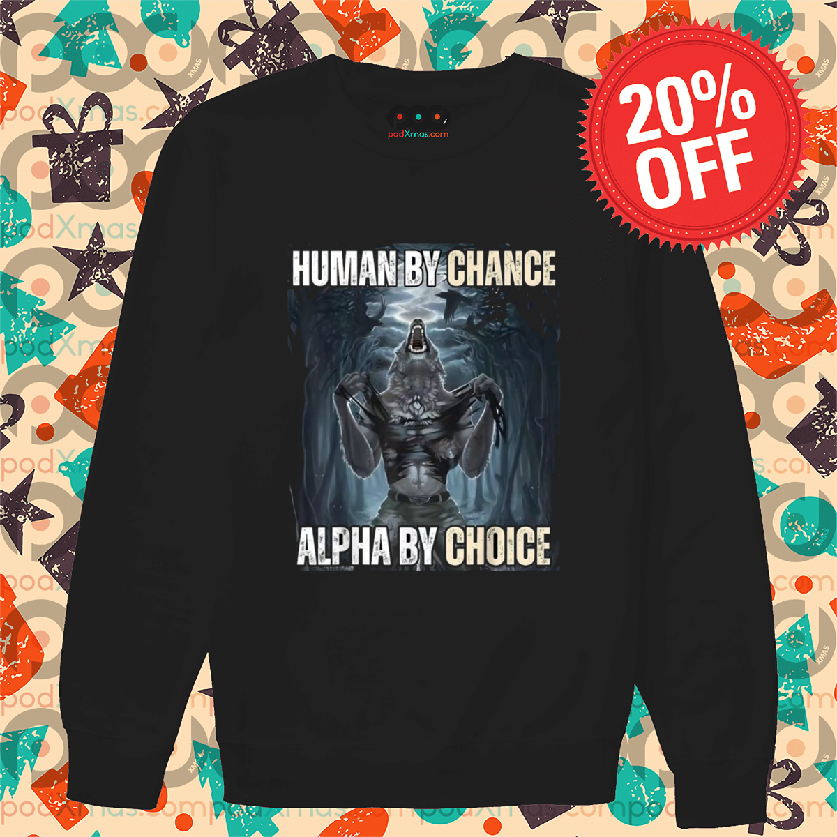 Wolf Ripping Off Shirt Human By Chance Alpha By Choice Vintage Shirt