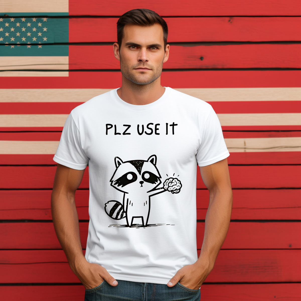 Racoon Brain Plz Use It Shirt