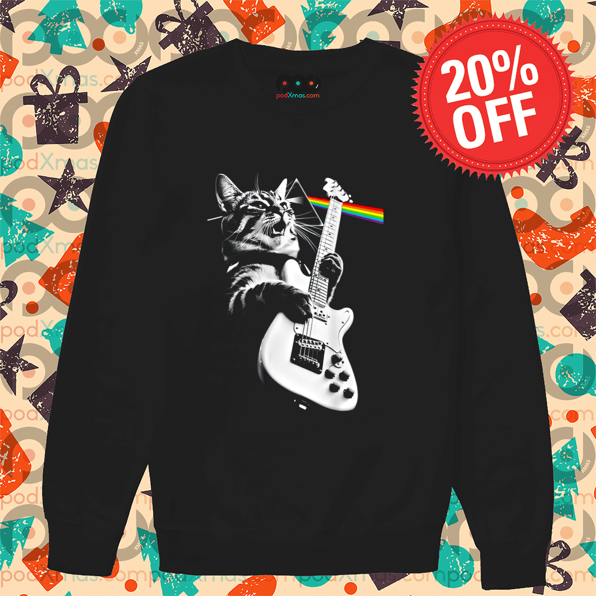 Cat Play Guitar Pink Floyd 2024 Shirt