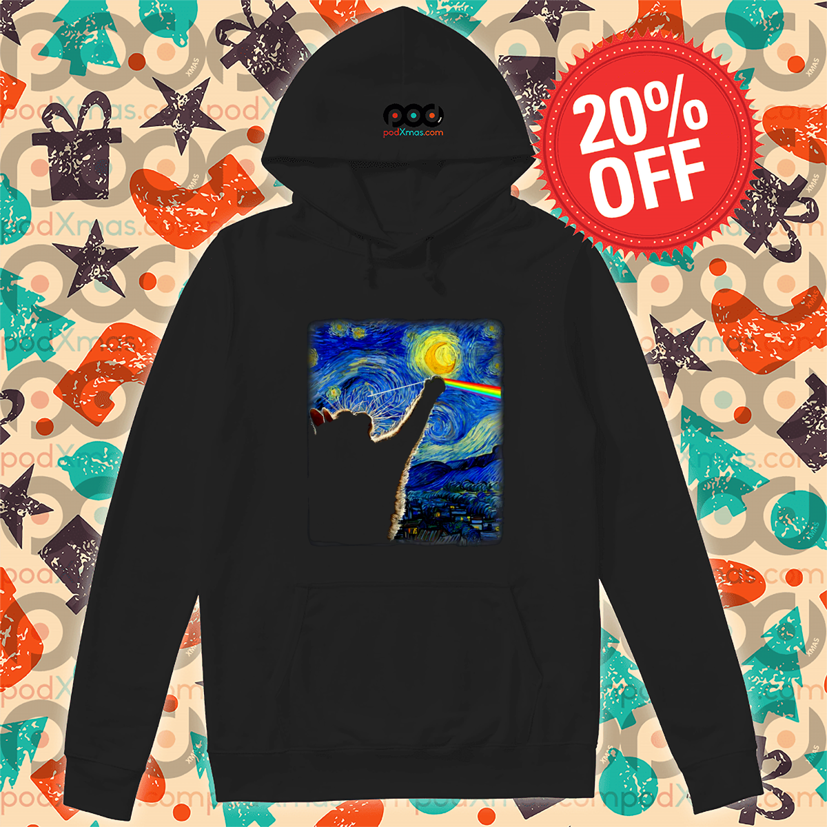 Cat Play With Pink Floyd Strarry Night 2024 Shirt