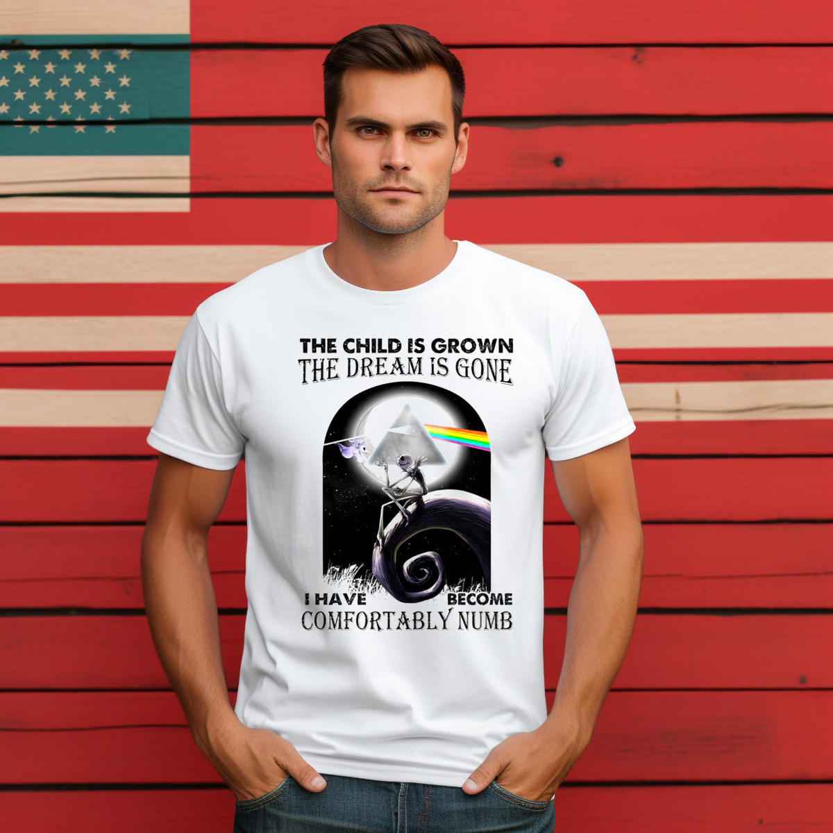 Jack Skellington Pink Floyd The Child Is Grown The Dream Is Gone Shirt