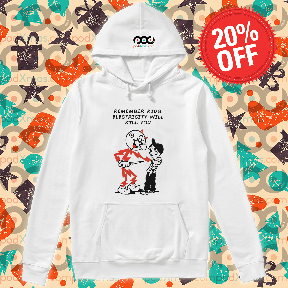 Reddy Kilowatt Remember Kids Electricity Will Kill You Shirt