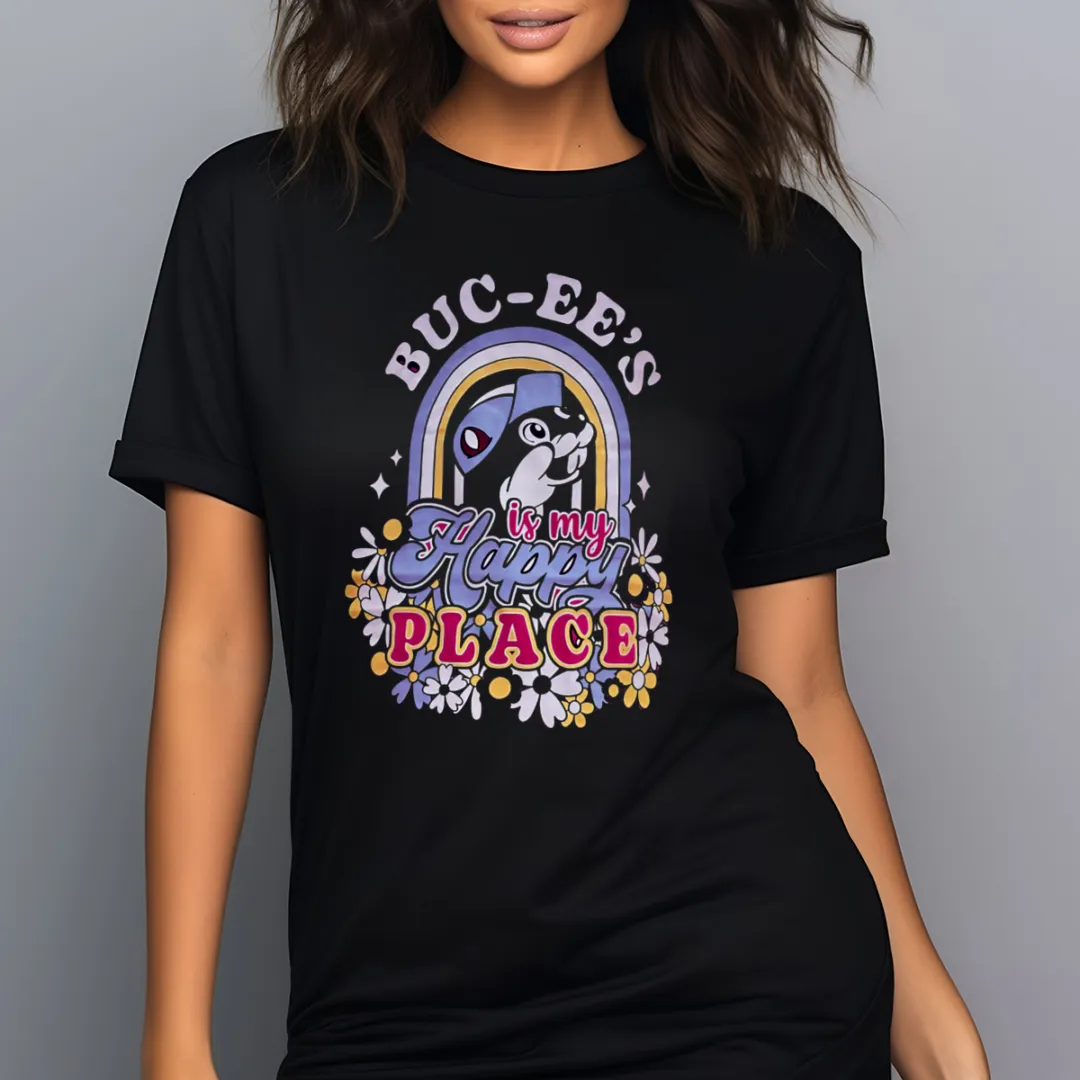 Buc-Ee's Floral Rainbow Is My Happy Place 2024 Shirt