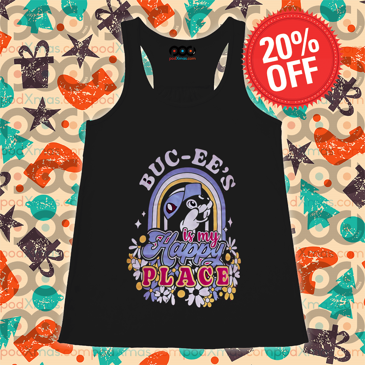 Buc-Ee's Floral Rainbow Is My Happy Place 2024 Shirt