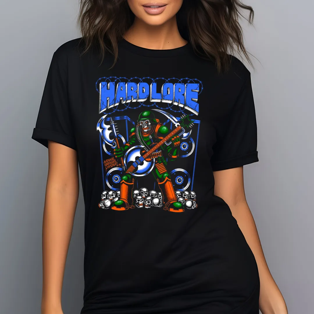 Skeleton Guitar Hard Lore Average Hardlore Listener Shirt