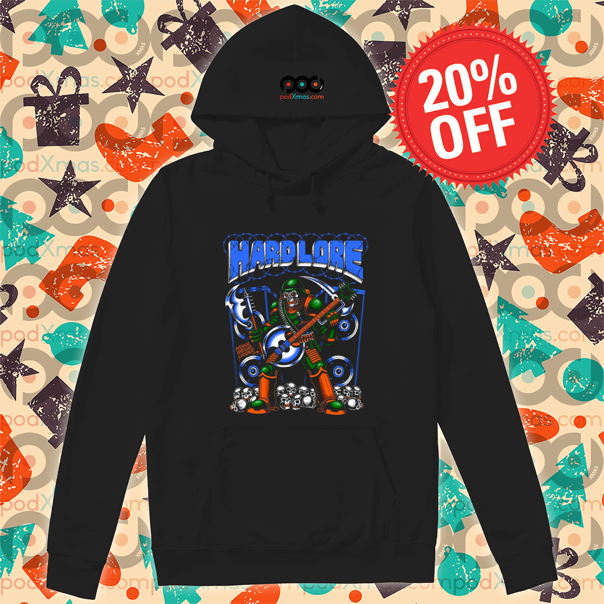 Skeleton Guitar Hard Lore Average Hardlore Listener Shirt