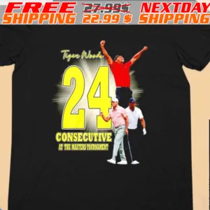 Tiger Woods 24 consecutive at the Masters Tournament Shirt