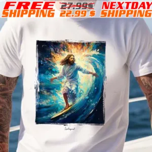 esus Walking on Water Evangelical Christian Shirt
