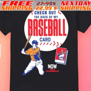 Check Out The Back Of The Baseball Card Shirt