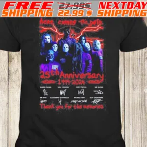 Here Comes The Pain 25th Anniversary 1999-2024 Slipknot Thank You For The Memories Shirt